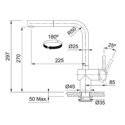 Misturador Monocomando Franke Atlas Neo Sensor Inox