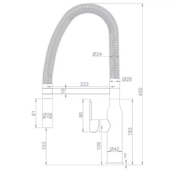 Misturador Monocomando Kromma Gourmet Classic Cromado com Bica Alta Giratória
