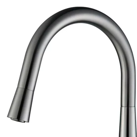 Misturador Monocomando Kromma Gourmet Classic Inox Escovado com Ducha Extensível