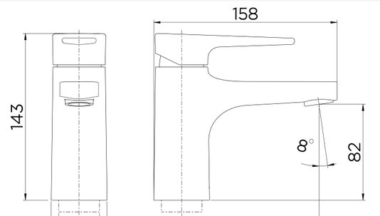 Misturador Monocomando Docol Lift Ônix Bica Baixa - Black Matte