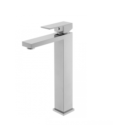 Misturador Monocomando Para Lavatório Bica Alta Kromma Quadratta Cromado