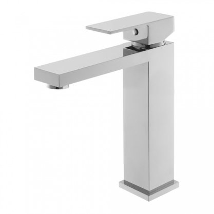 Misturador Monocomando Para Lavatório Bica Média Kromma Quadratta Cromado