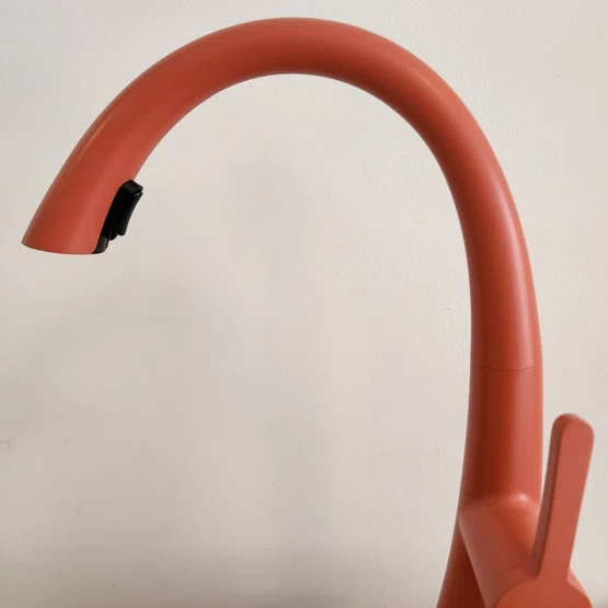 Misturador Monocomando Rubinettos Chef Gourmet Classic Coral Matte Ducha Extensível