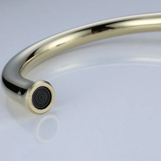 Misturador Monocomando Rubinettos Classic Dourado Bica Alta Giratória