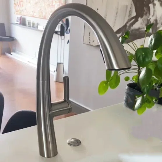 Misturador Monocomando Rubinettos Chef Gourmet Classic Inox com Ducha Extensível