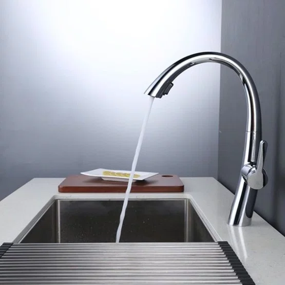 Misturador Monocomando Rubinettos Chef Gourmet Classic Cromado com Ducha Extensível