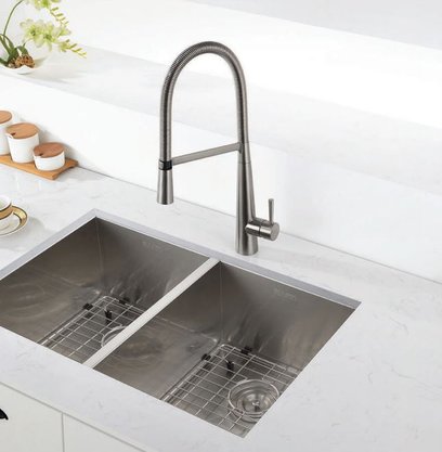Misturador Monocomando Rubinettos Gourmet Classic Aço Escovado Ducha Removível