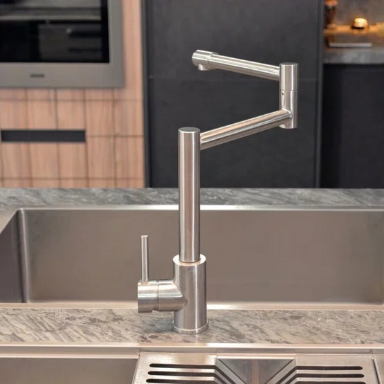 Misturador Monocomando Flexion Tramontina Quente e Fria em Aço Inox Acetinado