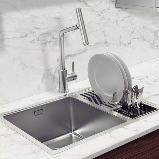 MIsturador Monocomando Versa Tramontina com Bica Articulada em Inox