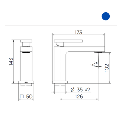 Misturador Monocomando Docol New Edge Cromado Bica Baixa