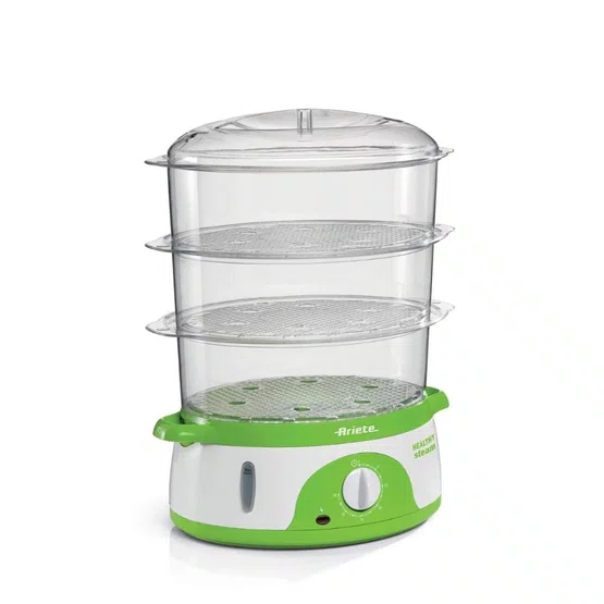 Panela à Vapor Elétrica 911 Ariete Healthy Steam 3 Bandejas 9 Litros Verde