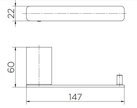 Suporte Para Papel Higiênico Papeleira Docol Flat Ônix
