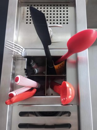 Porta Talheres DeBacco 15cm - Canal Organizador Úmido