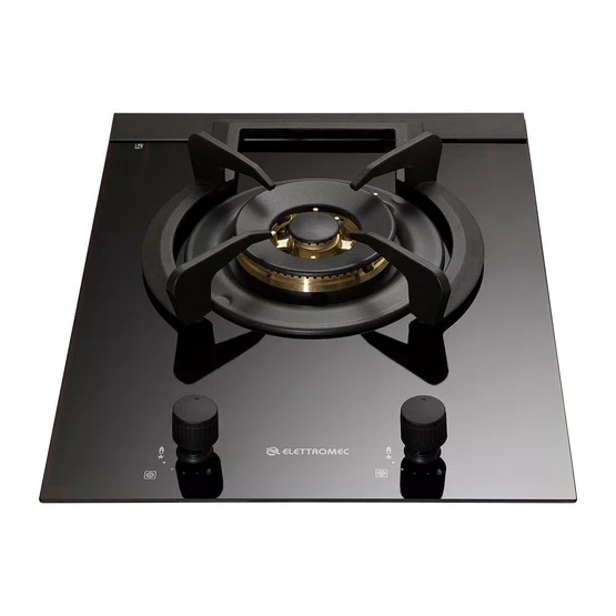 Cooktop Dominó Vetro Elettromec Dual Flame a Gás Vitrocerâmico 38 cm Bivolt