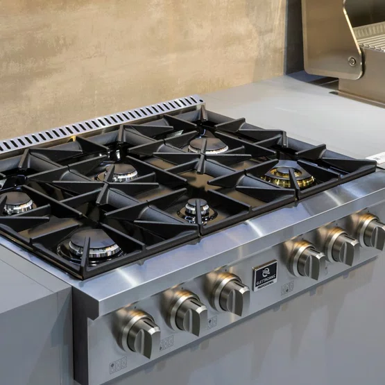 Rangetop Professional Elettromec 6 Queimadores 36 Polegadas Inox 304 127V