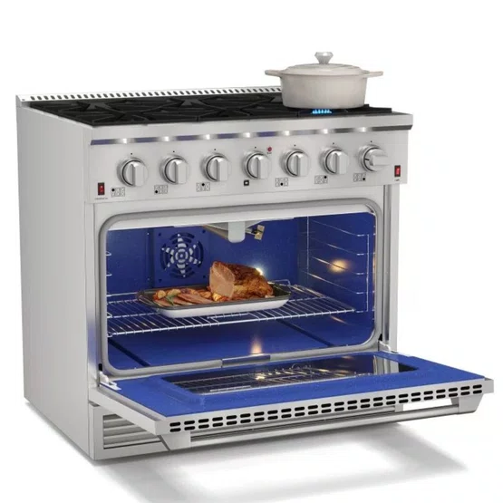 Fogão a Gás Elettromec Professional Forno a Gás 126L Inox 36" 127V
