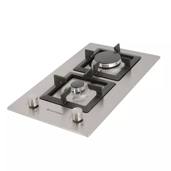 Cooktop Dominó Quadratto Elettromec 2 Queimadores a Gás 30 cm Bivolt