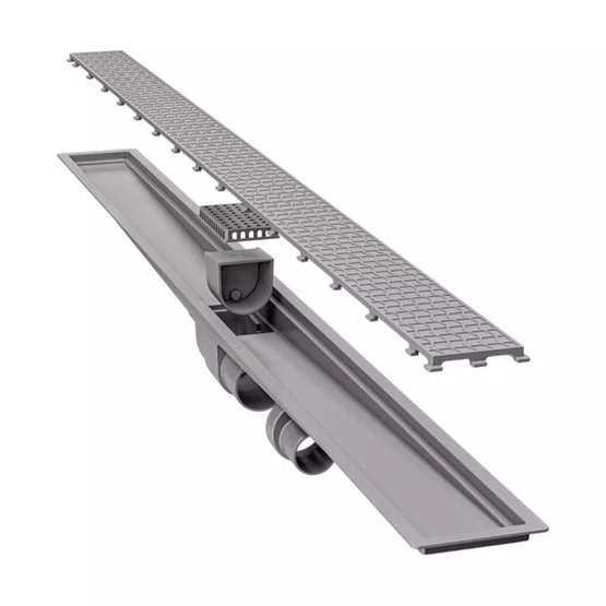 Ralo Linear Oculto Neo Hidden Tramontina 120cm com Válvula Anti-retorno PVC