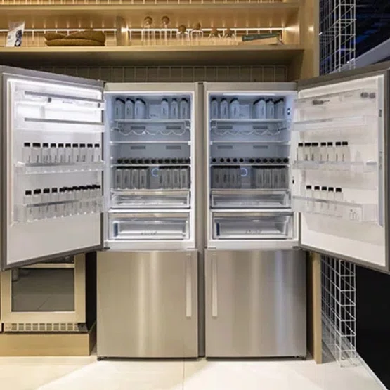 Refrigerador Bottom Freezer Inox Elettromec Abertura para Esquerda 510L 220V