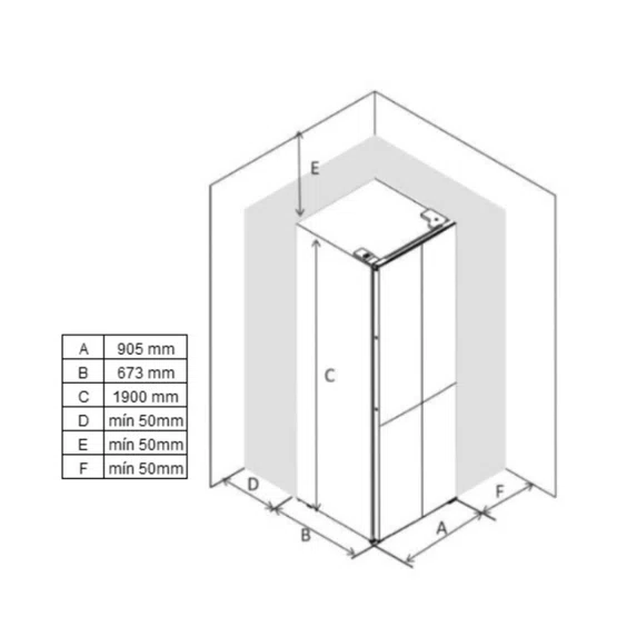 Refrigerador Franke Maris Total No-Frost Multidoor Freestanding 600 Litros 220v