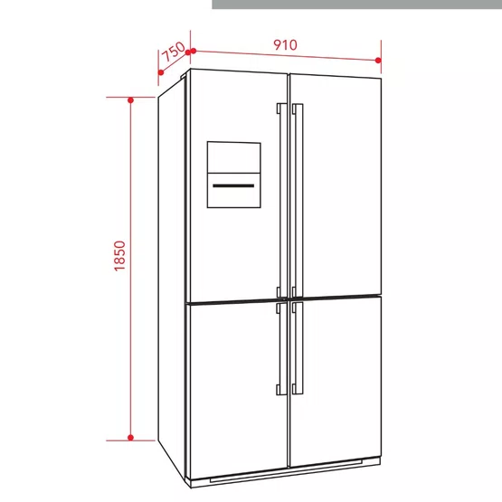 Refrigerador Multidoor Elettromec Freezer Independente Inox 630 Litros 220V