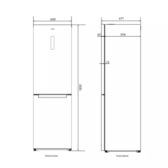 Refrigerador Invita Botton Freezer Titânio 360L 220V