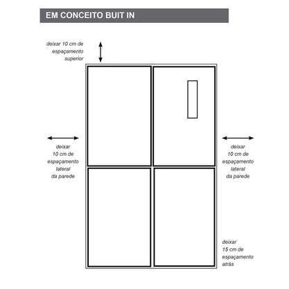 Refrigerador Multi Door Cuisinart Arkton 518L Com Sistema ATC - 220v - Black