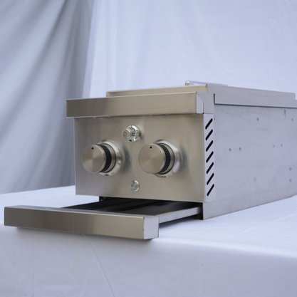 Churrasqueira Side Burner Texas a Gás Crissair 2 Queimadores 32 Inox