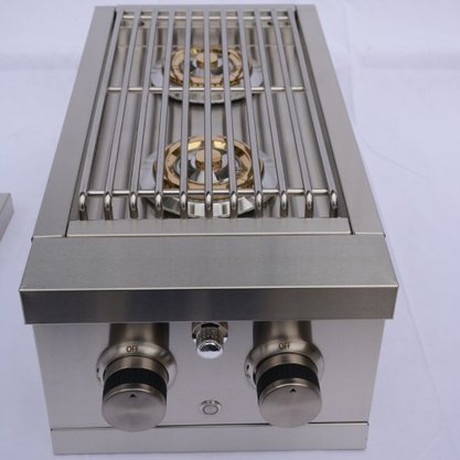 Churrasqueira Side Burner Texas a Gás Crissair 2 Queimadores 32 Inox