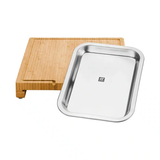 Tábua de Corte Em Madeira Com Gaveta em Inox 39x30cm Especial Churrasco Zwilling