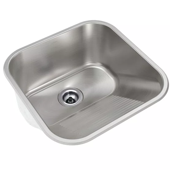 Tanque de Embutir ou Sobrepor Lavanderia Mekal CT-40 40x40x22cm Inox Escovado