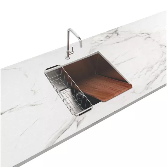 Tanque de Embutir Jumbo Tramontina com Acessórios 92 Litros 60cm Aço Inox