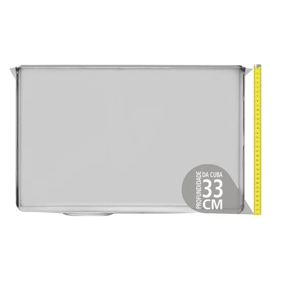Tanque de Embutir Jumbo Tramontina com Acessórios 92 Litros 60cm Aço Inox