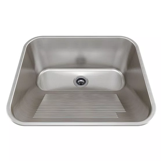 Tanque de Embutir ou Sobrepor Lavanderia Mekal CT-60 60x50x28,5cm Inox Escovado