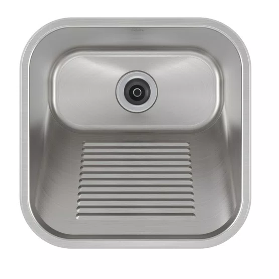 Tanque de Embutir ou Sobrepor Lavanderia Mekal CT-40 40x40x22cm Inox Escovado