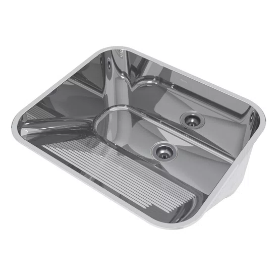 Tanque de Embutir ou Sobrepor Lavanderia Mekal CT-60 60x50x28,5cm Inox Alto Brilho