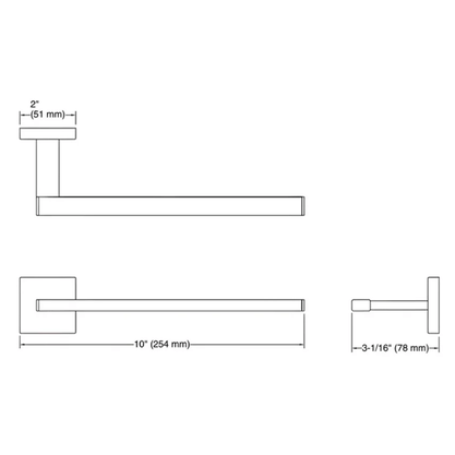 Toalheiro Kohler Square 25cm Cromado