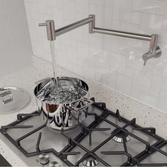 Torneira de Parede Tramontina Flexion Wall com Sistema Anti-Gotejamento Inox