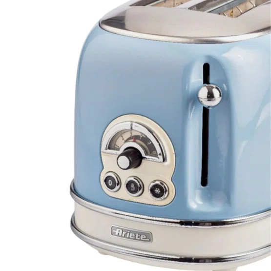 Torradeira Elétrica Vintage 155 Ariete para 2 Fatias 6 Níveis 750W Azul