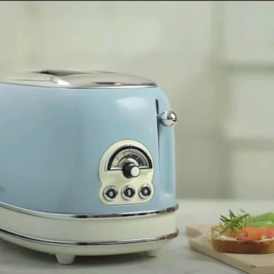 Torradeira Elétrica Vintage 155 Ariete para 2 Fatias 6 Níveis 750W Azul