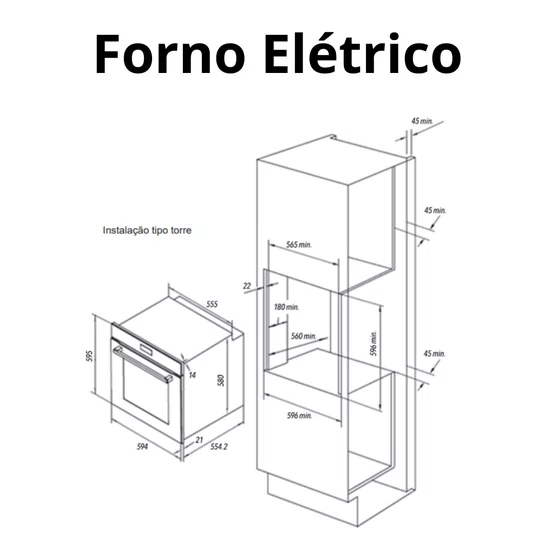 Torre de Embutir Cuisinart Prime Cooking Forno Elétrico + Microondas Inox 220V
