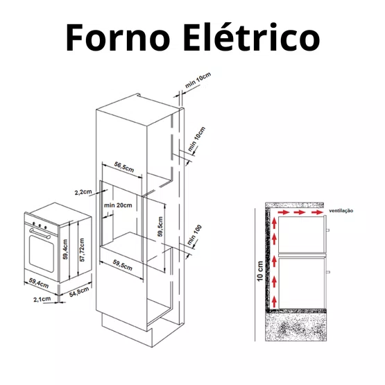 Torre de Embutir Cuisinart Casual Cooking Micro-ondas Convecção + Forno a Gás Inox 220V