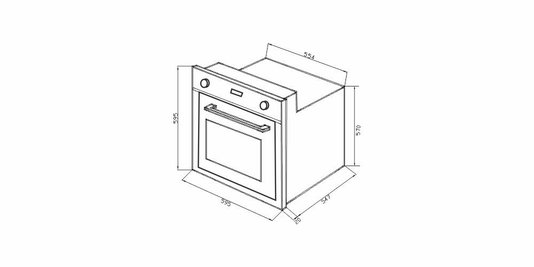 Torre de Embutir DeBacco Micro Zurique Steel Inox + Forno Elétrico Zurique Steel Multifunção 60cm