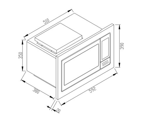 Torre de Embutir DeBacco Micro Zurique Touch + Forno Elétrico Zurique 76L
