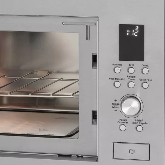 Torre Quente de Embutir Luce Elettromec Forno a Gás 60cm + Micro-ondas 23L 220V