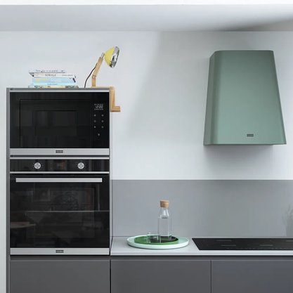 Torre Quente Forno Elétrico e Microondas Franke Smart Vidro Preto 220 V