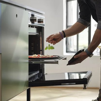 Torre Quente Forno Elétrico e Microondas Franke Smart Vidro Preto 220 V