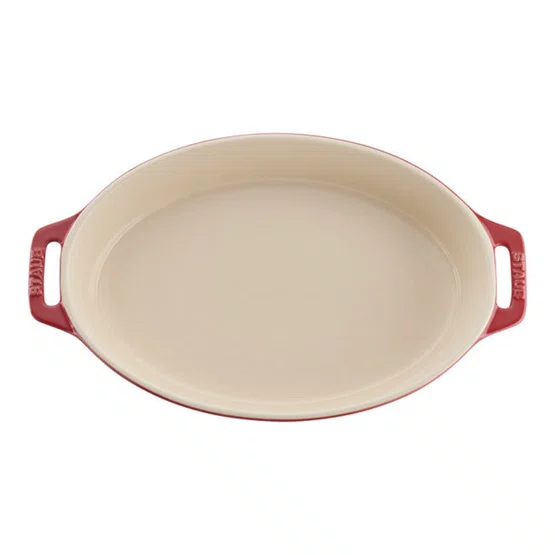 Travessa Oval em Cerâmica 29cm Staub Vermelho Cereja