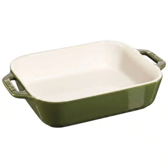 Travessa Retangular em Cerâmica 20x16cm Staub - Verde Basil
