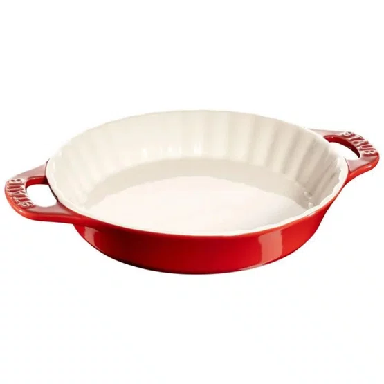 Travessa Staub Redonda Ceramica Cereja 24cm